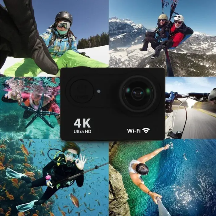 Caméra d'action 4K 1080P/30FPS WiFi 2.0 "170D