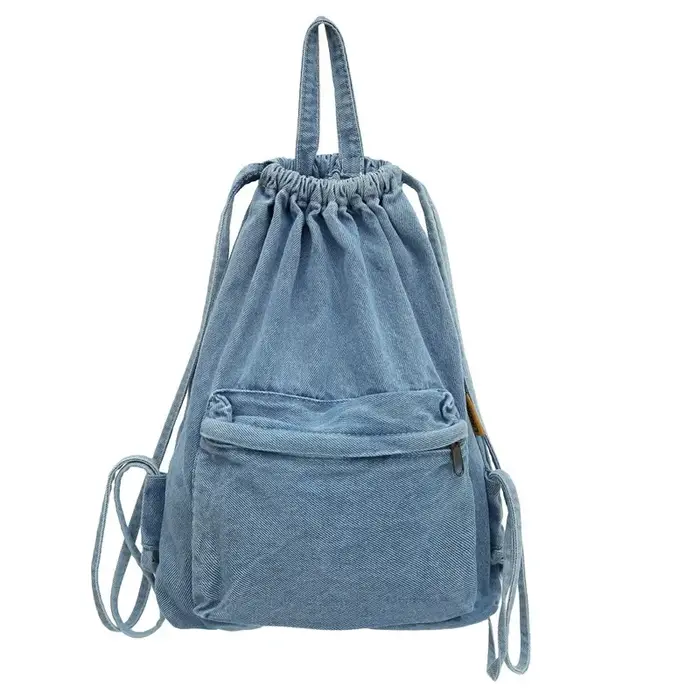 Mochila-Sac à Dos en Toile Délavé de Proximité pour Femme