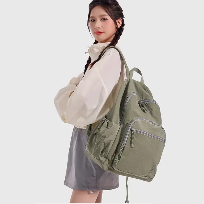 Fouvor Sac à dos pour femme 2025 Nouveau style minimaliste décontracté tissu Oxford grande capacité pour sports de plein air sac à dos de voyage 3059-03