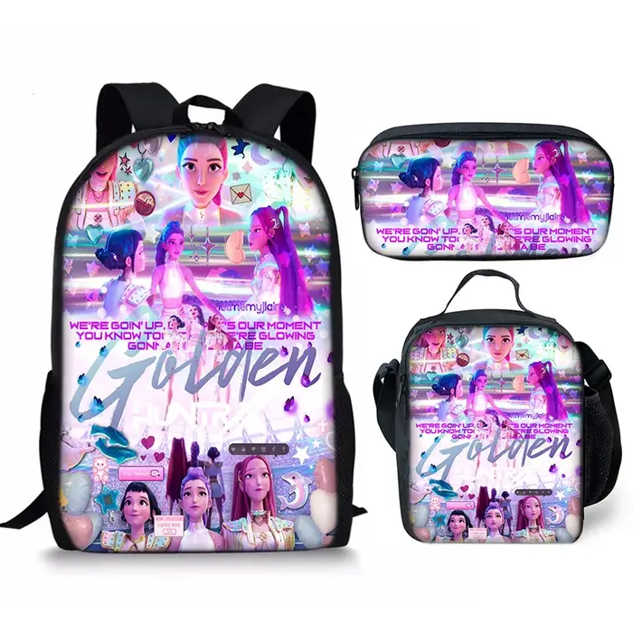 Sac à dos scolaire pour enfant avec sac à lunch et trousse à crayons