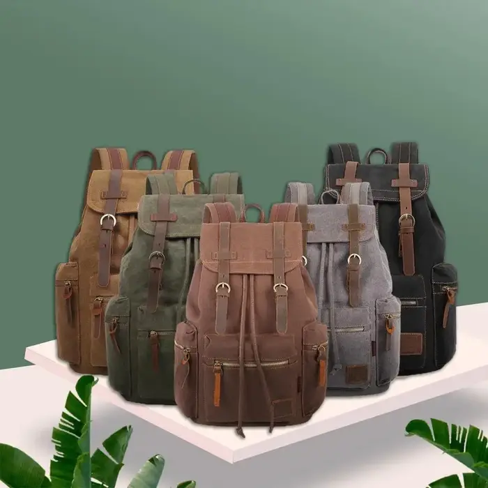 Sacs à dos vintage en toile pour hommes et femmes