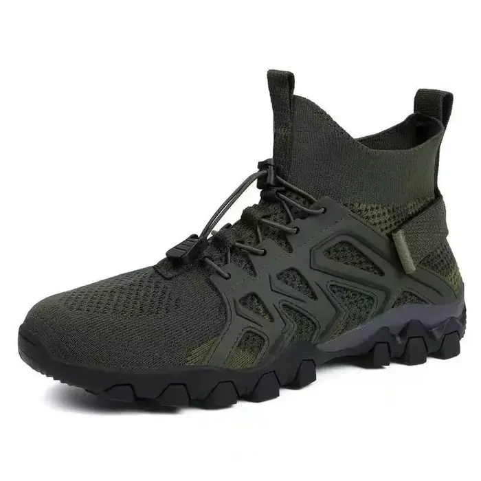 Chaussures de randonnée montantes d'été pour hommes, respirantes, en maille, séchage rapide, antidér