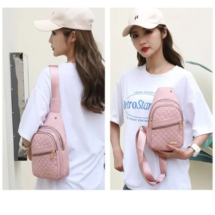 Sac banane matelassé de couleur unie