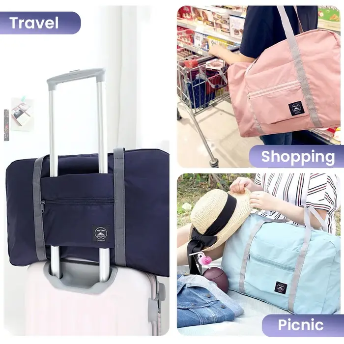 Sac de voyage pliable pour femmes et filles – Bagage à main léger avec tissu doux de grande capacité pour les voyages du week-end et les affaires