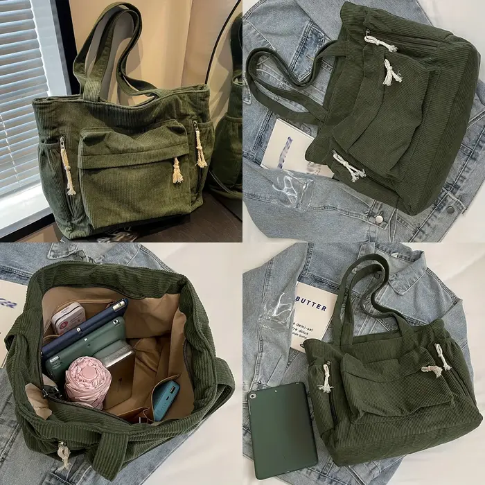 Sac à bandoulière en velours côtelé Travel Master