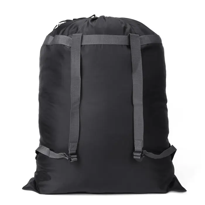 Grand sac à linge robuste en polyester avec cordon de serrage pour l'école