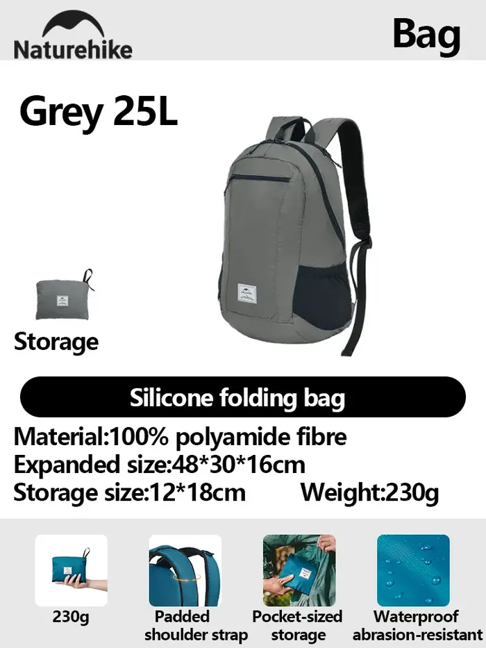 Naturehike nouveau sac à dos de Camping 30L grande capacité Portable pliable sac à bandoulière étanche voyage en plein air randonnée pique-nique sac