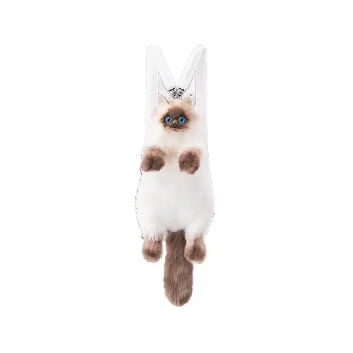  Sac à dos Simulation chat siamois, sac à dos pour filles, poupée en peluche, amie, petite amie,