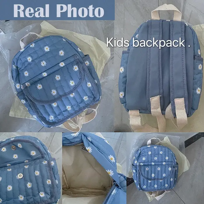 Sac à dos à imprimé floral de dessin animé pour enfants