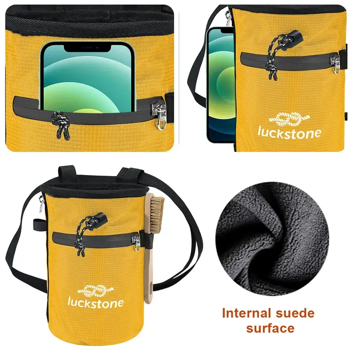 Grand sac de poudre de magnésium sac de craie étanche rangement réglable sac