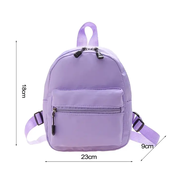 Sac à dos en Nylon Preppy Mini sacs d'école pour filles mignon petit voyage femmes sac à dos imperméable solide sac à dos décontracté sac à dos nouveau