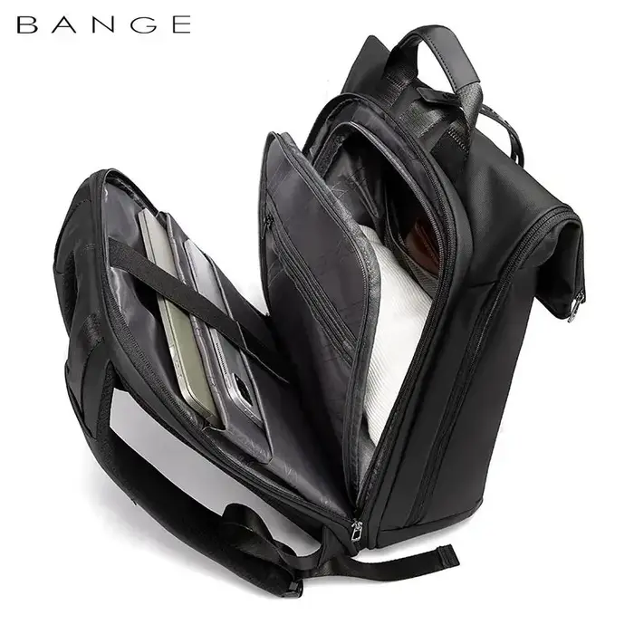 BANGE 15.6 pouces sac à dos de cabine pour ordinateur portable hommes sac de voyage multi-compartime