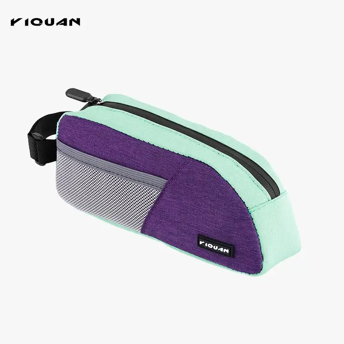 ESLNF Sacoche de vélo imperméable rétro patchwork pour tube supérieur