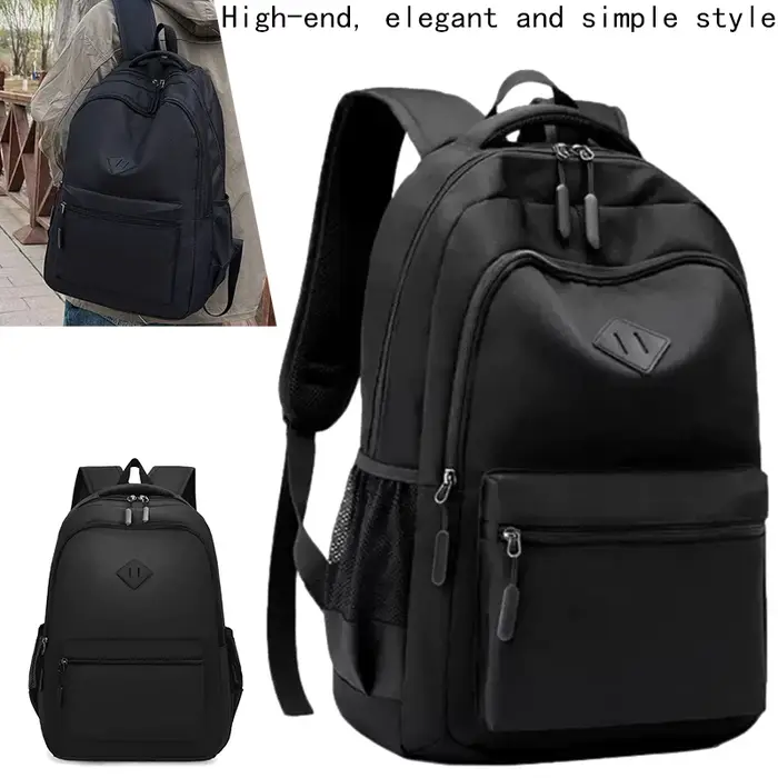 Nouveau sac à dos noir à la mode sac d'école décontracté pour les déplacements quotidiens voyages en plein air cadeaux de Festival