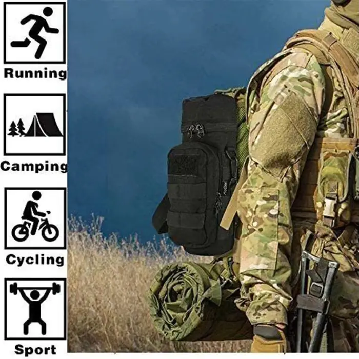 Tactique Molle bouteille d'eau sac support de pochette voyage en plein air Camping randonnée cyclisme pêche chasse