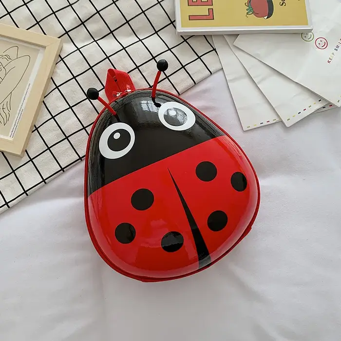 Sac à dos adorable en forme de coquille de coccinelle pour garçons et filles de maternelle, imperméa