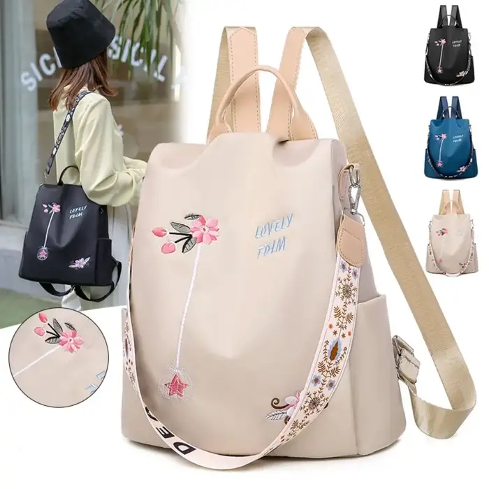 Sac à Dos Oxford Brodé pour Femme