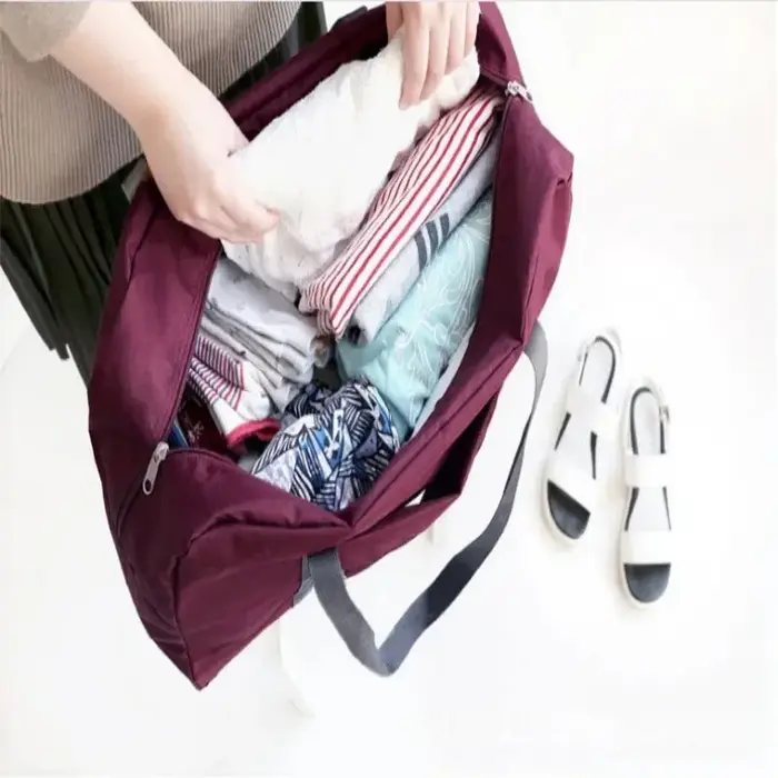 Sac de voyage pliable pour femmes et filles – Bagage à main léger avec tissu doux de grande capacité pour les voyages du week-end et les affaires