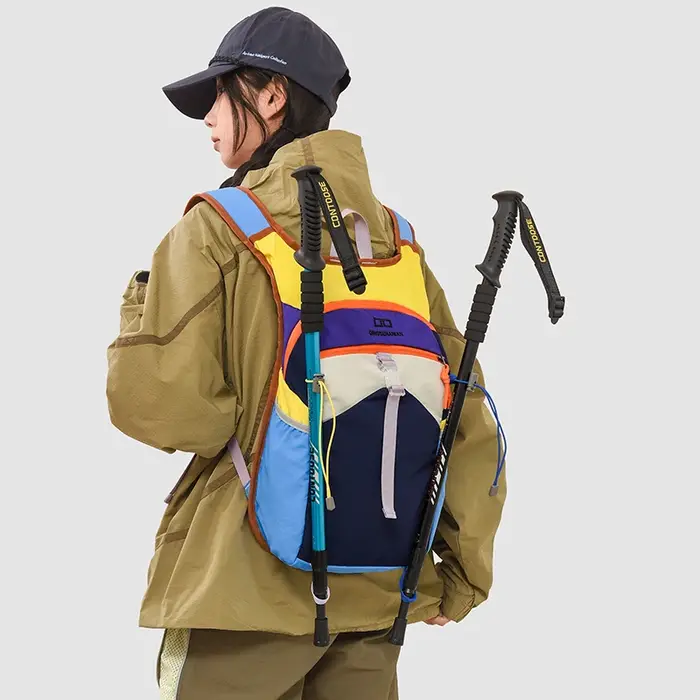 Nouveau sac à dos de voyage tendance aux couleurs contrastées