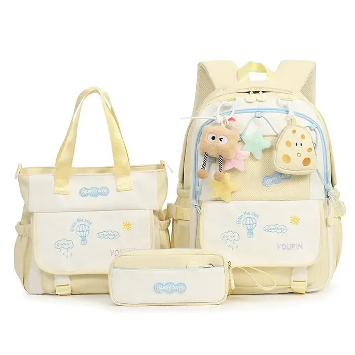 3 pièces/ensembles sacs d'école en Nylon pour adolescentes Kawaii femmes