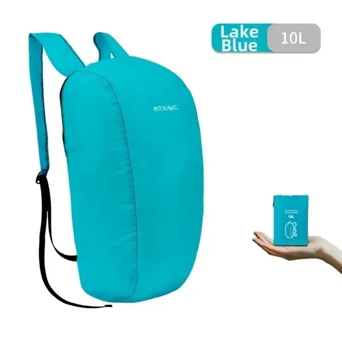 Nouveau sac à dos pliable de 10 L, léger, ultraléger, pratique, sac de voyage, sac à dos imperméable