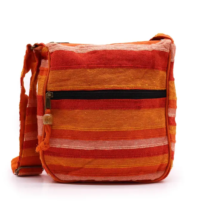 Lrg Nepal Sling Bag (Adjustable Strap) - Sunrise Orange