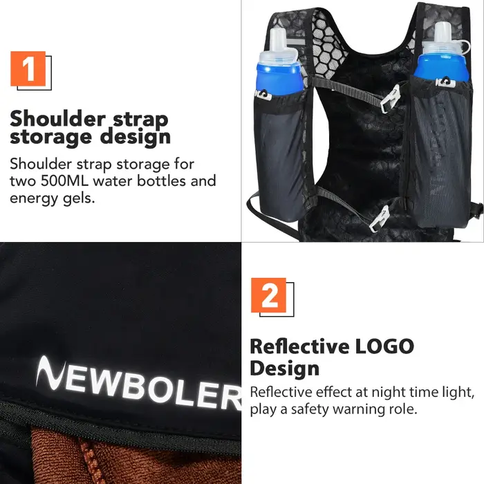 NEWBOLER extérieur Trail course sac à dos ultraléger femmes hommes