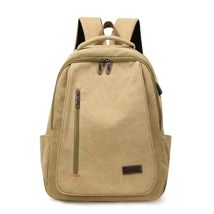 Sac à dos en toile pour homme, simple et décontracté, unisexe, pour les voyages, sac d'école, grande