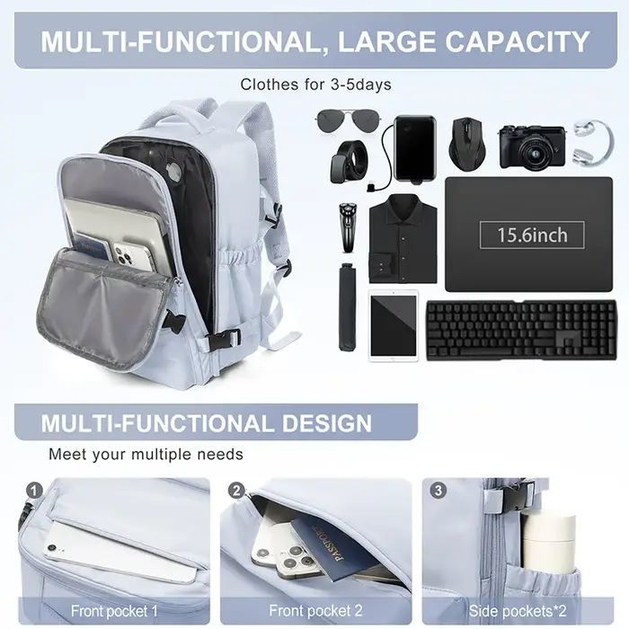 Sac à dos à compression sous vide avec pompe, sac de cabine Wizzair Easyjet, sac à dos de voyage pou