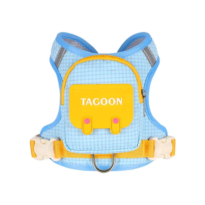 Sac à dos-harnais pour chien, motif écossais mignon, sac de transport extérieur pour animaux de compagnie, gilet de poitrine pour chiot, réglable pour la promenade, pour chiens de petite et moyenne ta