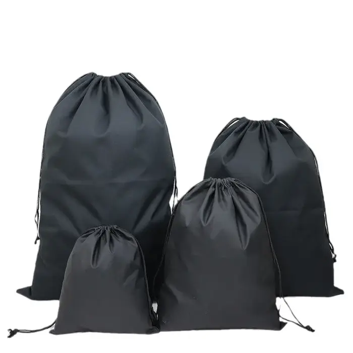 Sac à cordon pour chaussures, sous-vêtements, sacs de Sport de voyage, sacs noirs en Nylon, organisa
