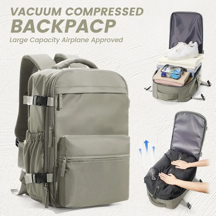 Sac à dos de voyage à compression sous vide pour hommes et femmes