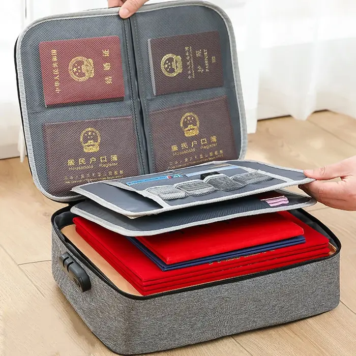 Organisateur de documents porte-documents 3 couches porte-documents hommes femmes sac couverture sac