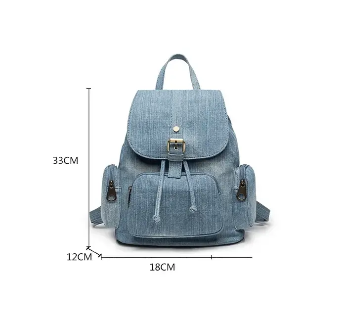 Petit sac à dos en denim pour adolescentes