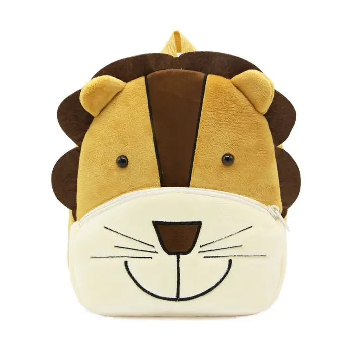 Garçons filles école sac à dos mignon Animal Lion enfants en peluche sac à dos maternelle