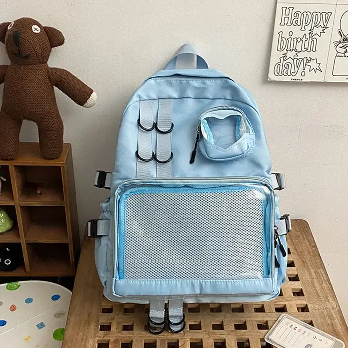 Sac d'école Style Collage pour adolescente Itabag Kawaii, sac à dos Transparent Love Heart JK pour f
