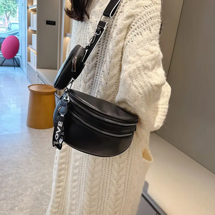 Sac à bandoulière multi-poches pour femmes
