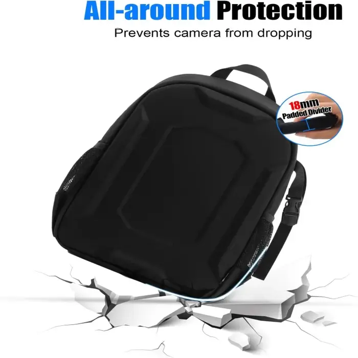 Sac à dos rigide avec trépied et sac pour appareil photo antichoc