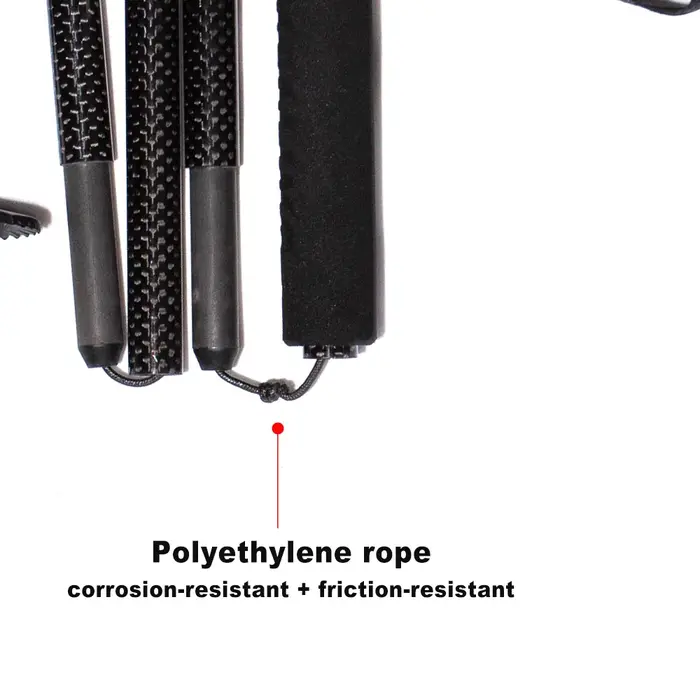 Bâtons de randonnée 110g 100% carbone pliables ultralégers 5 sections