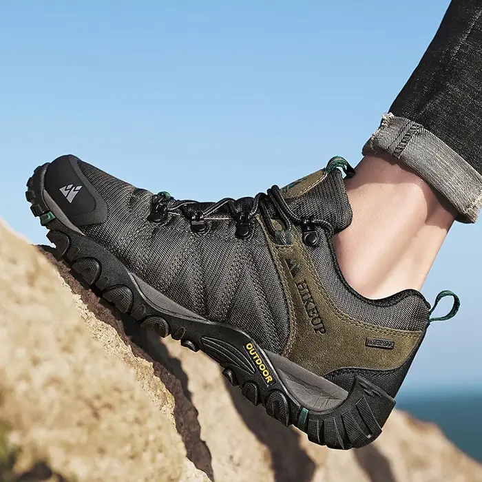 HIKEUP chaussures de randonnée antidérapantes pour hommes vêtements de plein air respirants résistan