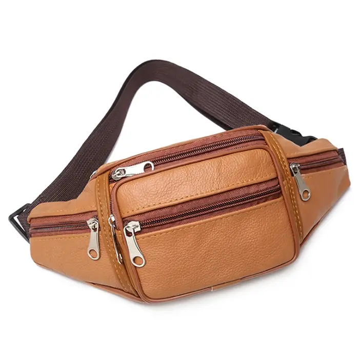 Sac de taille en cuir PU pour hommes