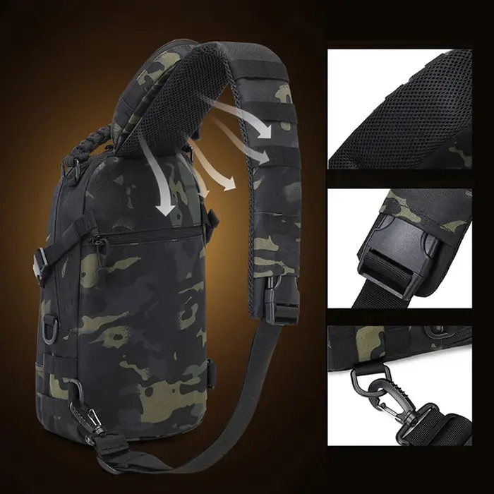 Sac de poitrine de Camping sac à dos tactique pour hommes sport épaule randonnée en plein air escalade cyclisme pêche MOLLE Sling EDC Fanny Pack