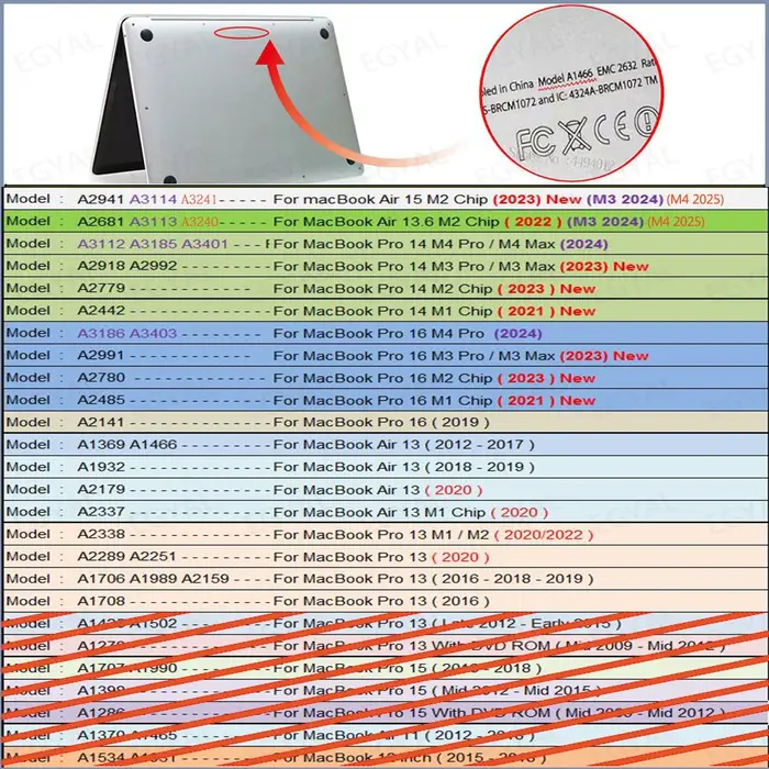 Étui pour ordinateur portable MacBook Air 13 M1 M2
