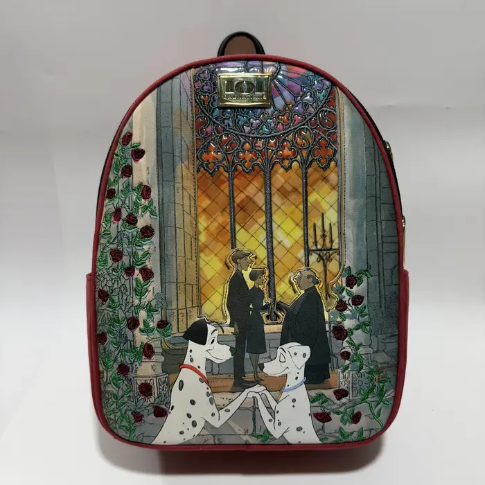 Mini sac à dos décontracté à imprimé de dessin animé à paillettes