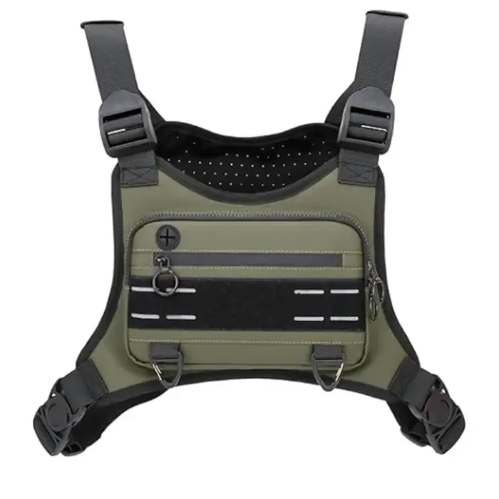 Sac de poitrine de sport léger, imperméable, tactique, Molle, pour randonnée, camping, sac de gilet,