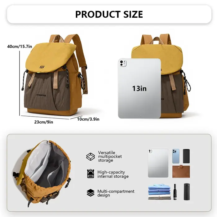 Le sac à dos est léger