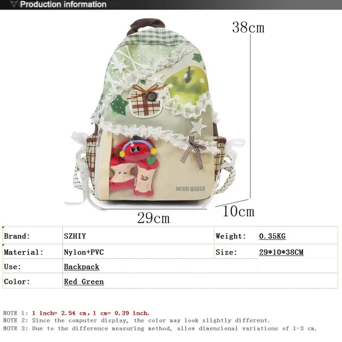 Sac à dos coloré pour étudiantes et femmes, léger et grande capacité, sac à dos décontracté mignon en dentelle, à porter sur les deux épaules