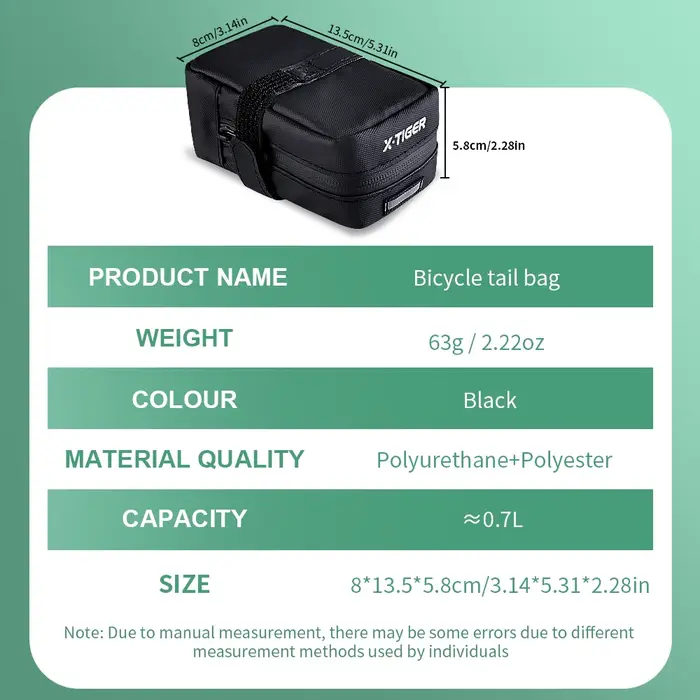X-TIGER sac de vélo Mini sac arrière Portable Kit d'outils