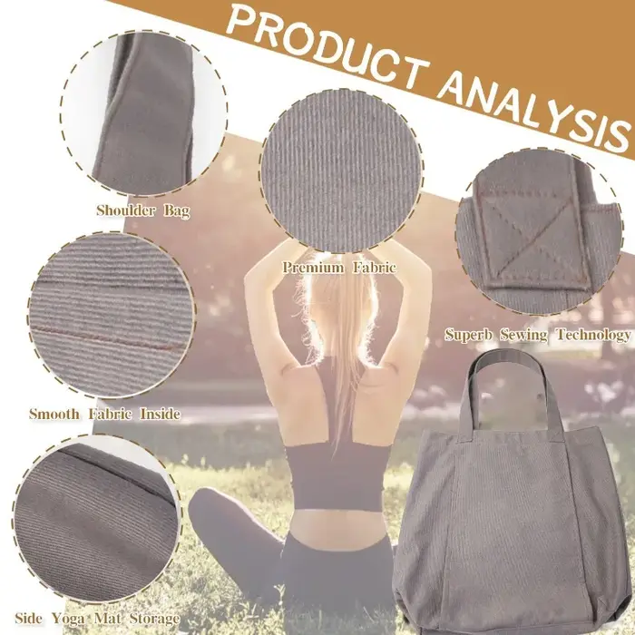 Sac à dos pour tapis de yoga avec bretelles rembourrées - Compact et spacieux pour les voyageurs