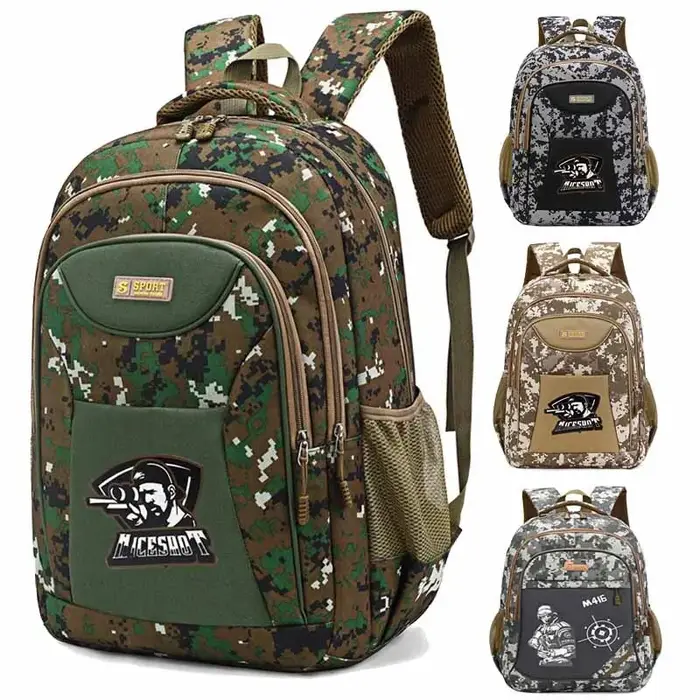 Offre spéciale décontracté en plein air Camouflage sac à dos Oxford tissu grande capacité voyage sac à dos hommes mode